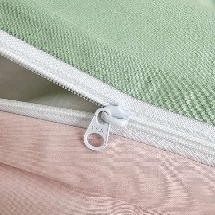 91家纺网 家纺一手货源 找家纺 泰迪爱兰Teddy ISLAND 2026新款100支绣花（50支）三件套四件套 抹茶绿+低调粉