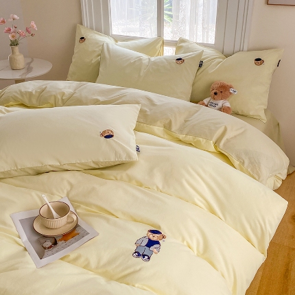 91家纺网 家纺一手货源 找家纺 （总）泰迪爱兰Teddy ISLAND 2025新款32支全棉水洗棉绣花三件套四件套