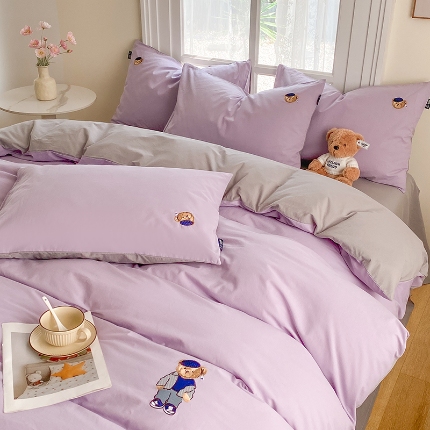 91家纺网 家纺一手货源 找家纺 （总）泰迪爱兰Teddy ISLAND 2025新款32支全棉水洗棉绣花三件套四件套