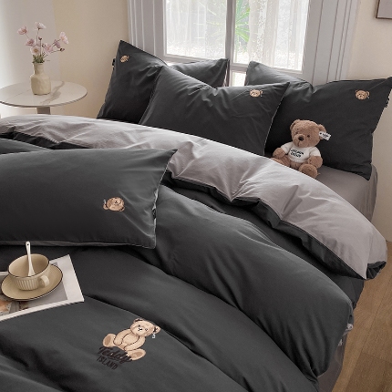 91家纺网 家纺一手货源 找家纺 （总）泰迪爱兰Teddy ISLAND 2025新款32支全棉水洗棉绣花三件套四件套