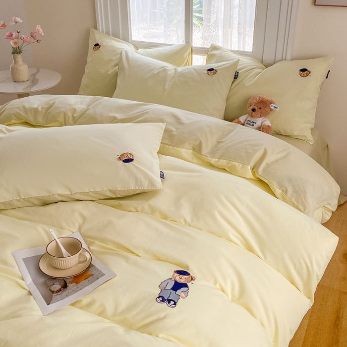 91家纺网 家纺一手货源 找家纺 （总）泰迪爱兰Teddy ISLAND 2025新款32支全棉水洗棉绣花三件套四件套