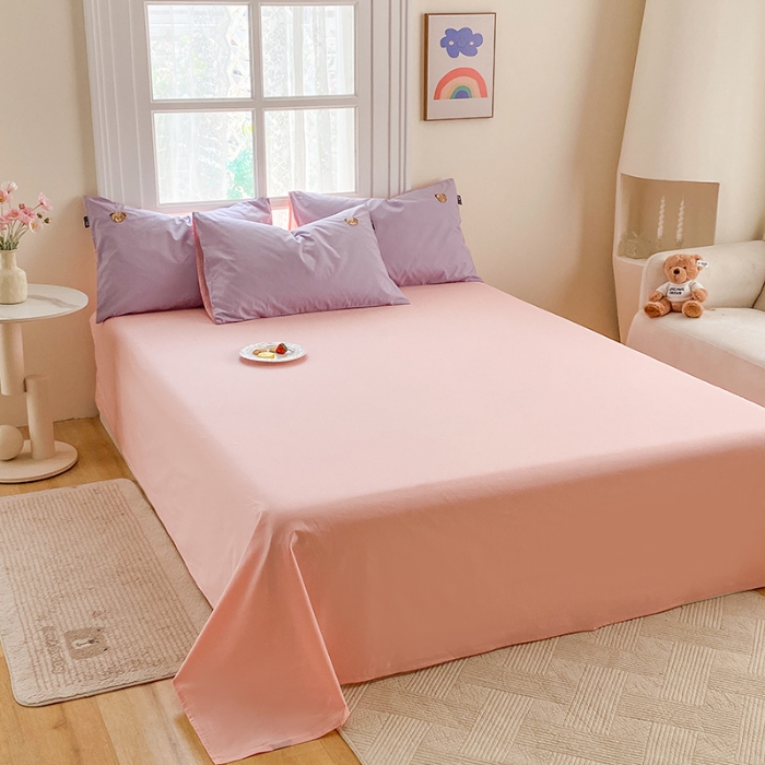 91家纺网 家纺一手货源 找家纺 泰迪爱兰Teddy ISLAND 2026新款32支全棉水洗棉绣花三件套四件套 浅雪青＋浅玉