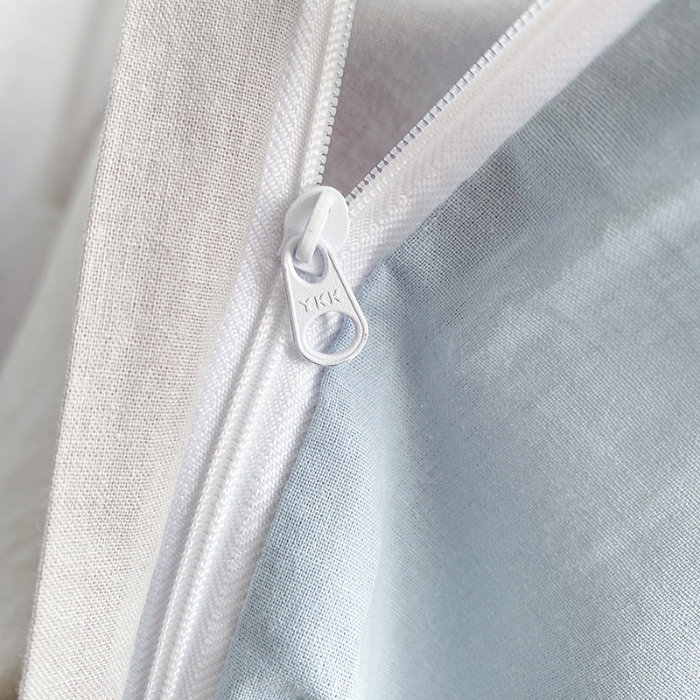 91家纺网 家纺一手货源 找家纺 泰迪爱兰Teddy ISLAND 2026新款32支全棉水洗棉绣花三件套四件套 浅灰兰+青灰