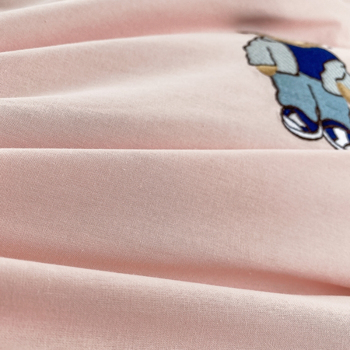 91家纺网 家纺一手货源 找家纺 泰迪爱兰Teddy ISLAND 2026新款32支全棉水洗棉绣花三件套四件套 浅玉+棕灰