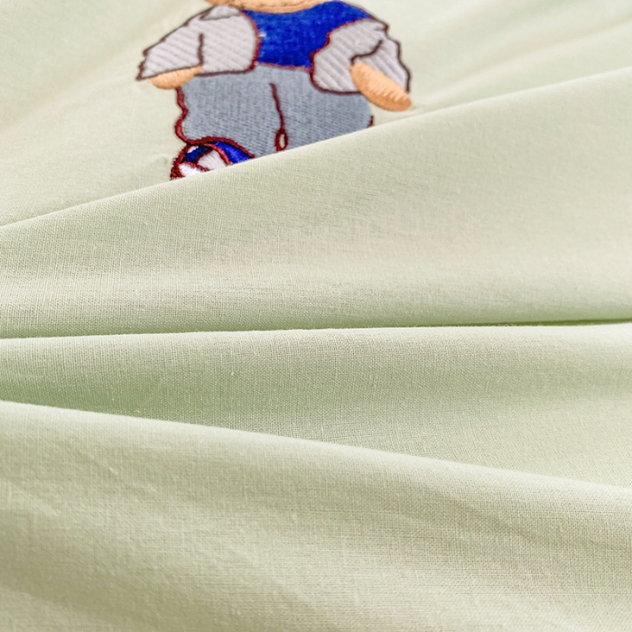 91家纺网 家纺一手货源 找家纺 泰迪爱兰Teddy ISLAND 2026新款32支全棉水洗棉绣花三件套四件套 水绿＋浅灰兰