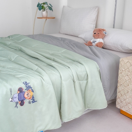 91家纺网 家纺一手货源 找家纺 （总）泰迪爱兰Teddy ISLAND 2025新款纯色冰淇淋空调被凉感夏被