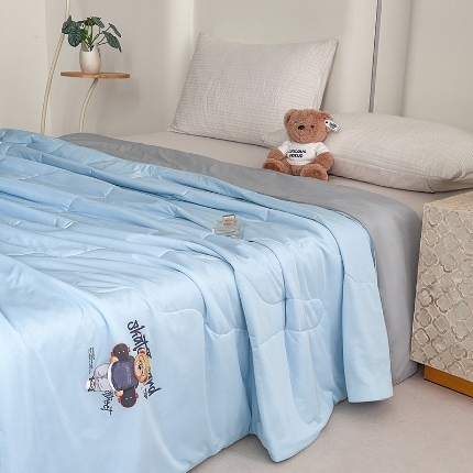 （总）泰迪爱兰Teddy ISLAND 2025新款纯色冰淇淋空调被凉感夏被