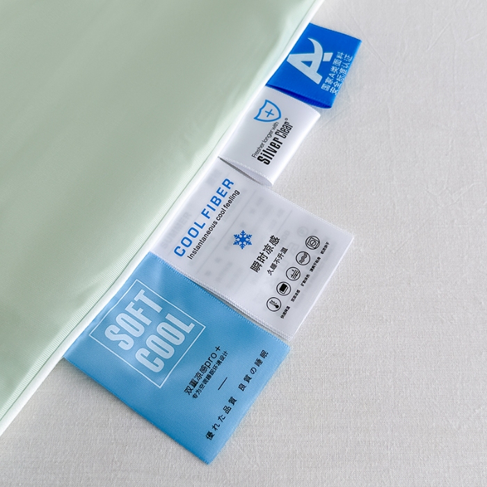 91家纺网 家纺一手货源 找家纺 泰迪爱兰Teddy ISLAND 2026新款冰淇淋凉感夏被 抹茶绿+米黄