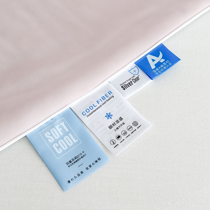 91家纺网 家纺一手货源 找家纺 泰迪爱兰Teddy ISLAND 2026新款冰淇淋凉感夏被 樱花粉+灰