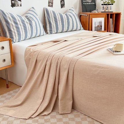 91家纺网 家纺一手货源 找家纺 （总）2025新款色织全棉水洗棉单床单柔软亲肤床单被套枕套床上用品