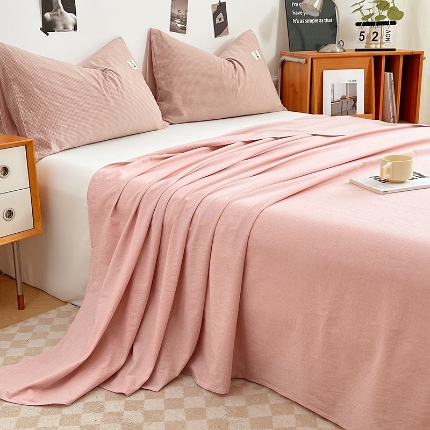 91家纺网 家纺一手货源 找家纺 （总）2025新款色织全棉水洗棉单床单柔软亲肤床单被套枕套床上用品