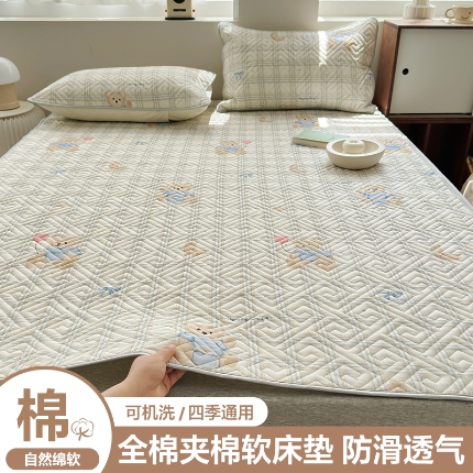 91家纺网 家纺一手货源 找家纺 （总）2025 全棉纯棉软床垫 席梦思床垫保护垫 夹棉床单床盖