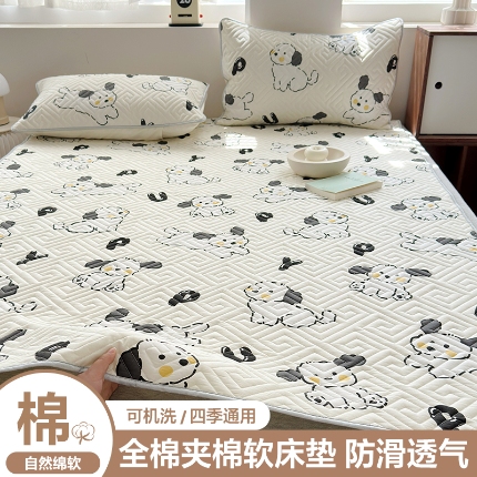 91家纺网 家纺一手货源 找家纺 （总）2025 全棉纯棉软床垫 席梦思床垫保护垫 夹棉床单床盖