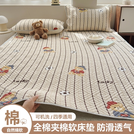 91家纺网 家纺一手货源 找家纺 （总）2025 全棉纯棉软床垫 席梦思床垫保护垫 夹棉床单床盖