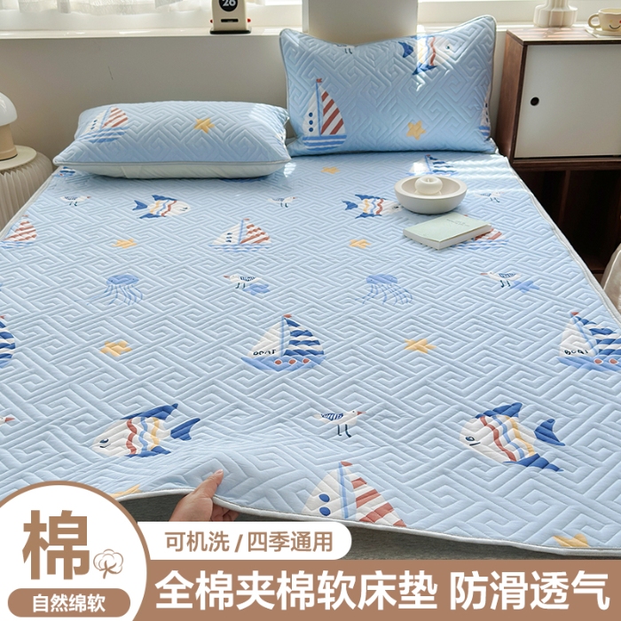 91家纺网 家纺一手货源 找家纺 （总）2025 全棉纯棉软床垫 席梦思床垫保护垫 夹棉床单床盖