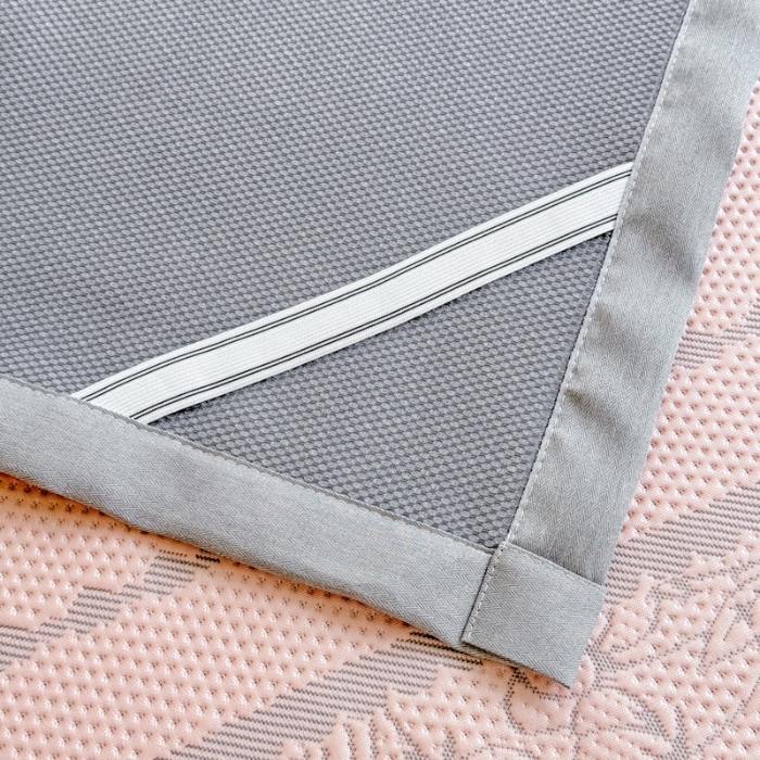 91家纺网 家纺一手货源 找家纺 2025高端轻奢简约提花凉感PE高分子复合软凉席三件套纯色冰豆豆冰丝凉席子三件套件空调席床单三明治 柏林粉