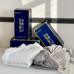 91家纺网 家纺一手货源 找家纺 （总）安芯丝60S全棉夹棉床笠 抗菌防螨,白色,灰色