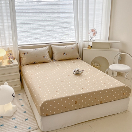 91家纺网 家纺一手货源 找家纺 （总）（总）2025新款13070全棉纯棉全包床笠柔软亲肤床垫套居家必备床上用品