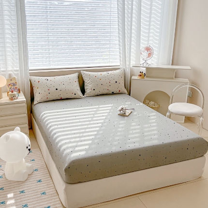 91家纺网 家纺一手货源 找家纺 （总）（总）2025新款13070全棉纯棉全包床笠柔软亲肤床垫套居家必备床上用品