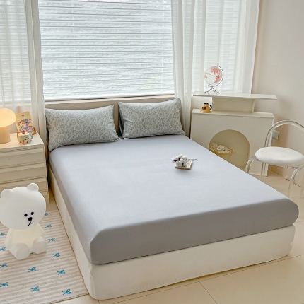 91家纺网 家纺一手货源 找家纺 （总）（总）2025新款13070全棉纯棉全包床笠柔软亲肤床垫套居家必备床上用品