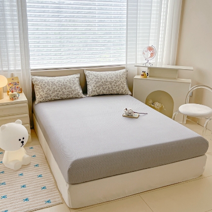 91家纺网 家纺一手货源 找家纺 （总）（总）2025新款13070全棉纯棉全包床笠柔软亲肤床垫套居家必备床上用品