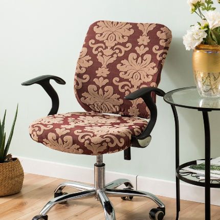 91家纺网 家纺一手货源 找家纺 欧式大提花分体椅套 办公室转椅套 弹力椅套子
