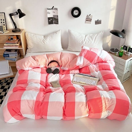 91家纺网 家纺一手货源 找家纺 （总）（总）2025新款无印风印花水洗棉单被套软糯亲肤被套床单枕套单品系列床上用品