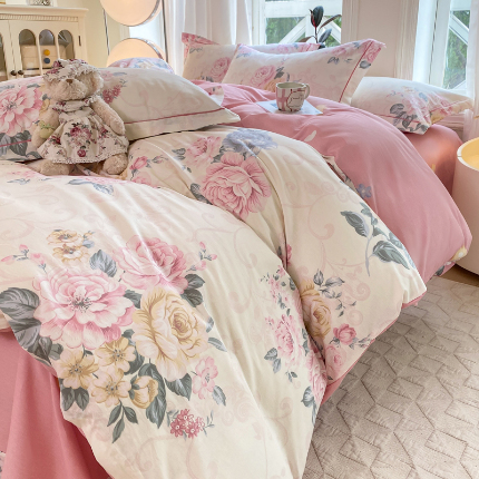 91家纺网 家纺一手货源 找家纺 （总）凌鼎 2025新款13070全棉印花款四件套