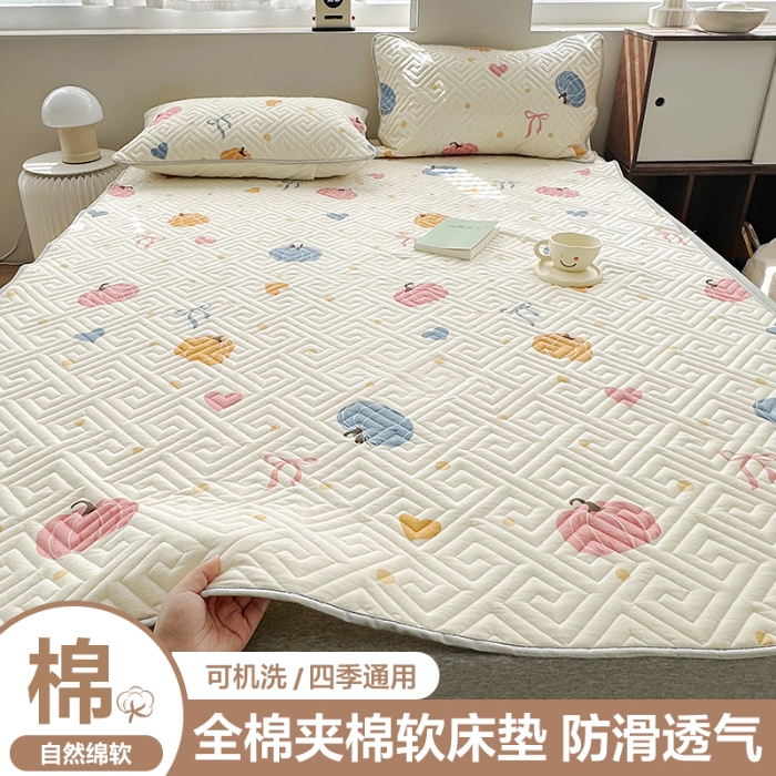 91家纺网 家纺一手货源 找家纺 （总）2025 全棉纯棉软床垫 席梦思床垫保护垫 夹棉床单床盖