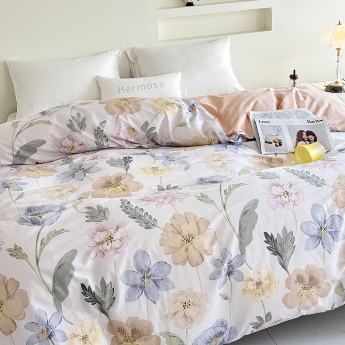 91家纺网 家纺一手货源 找家纺 （总）安逸家纺 13376 新款全棉被套被罩学生宿舍纯棉单被套