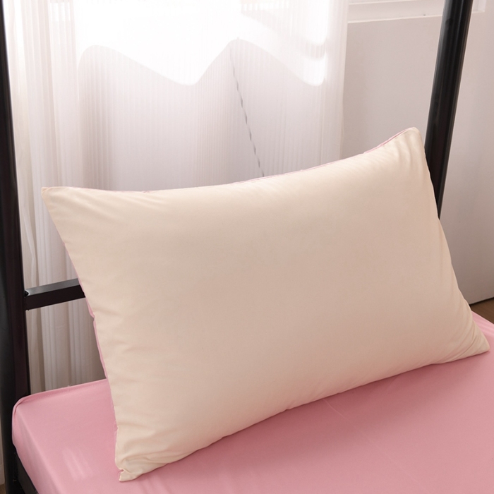 91家纺网 家纺一手货源 找家纺 （总）（总）2025新款纯色双拼水洗棉学生三件套六件套上下铺组合套装床品套件