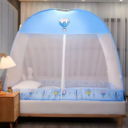 91家纺网 家纺一手货源 找家纺 （总）富缘娜 2025新款免安装蒙古包蚊帐系列-防尘顶款