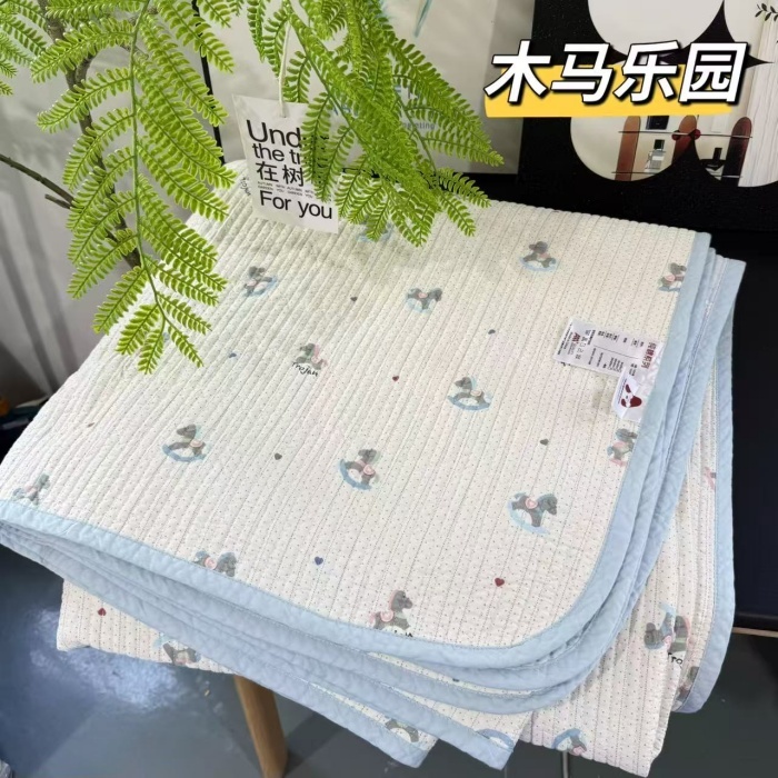 91家纺网 家纺一手货源 找家纺 （总）A类双面全棉床盖 200*220±5CM可机洗双面纯棉绗缝夹棉床单防滑垫