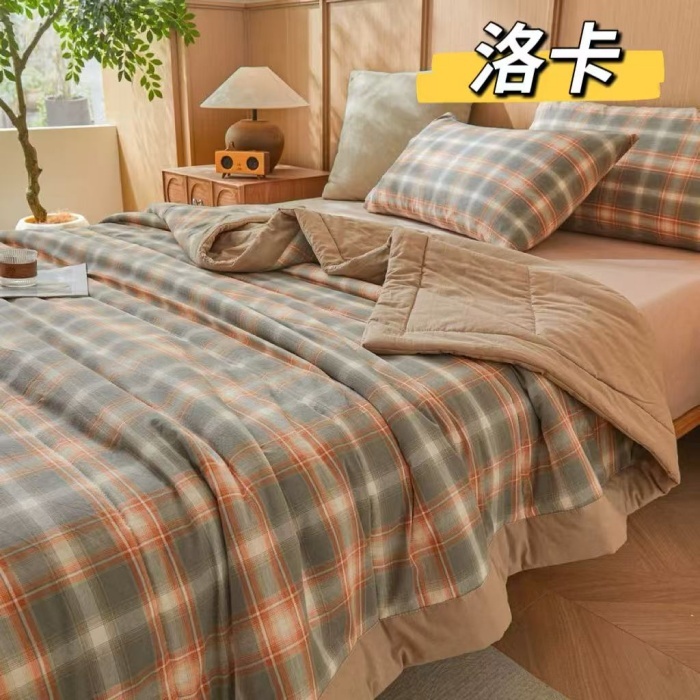 91家纺网 家纺一手货源 找家纺 （总）纯棉色织夏被（填充新疆棉花） 全棉夏凉被纯棉水洗棉双人可机洗