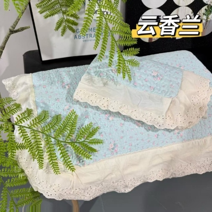 91家纺网 家纺一手货源 找家纺 （总）赫本纯棉床盖三件套 韩国碎花纯棉床盖三件套全棉夹棉床单花边可机洗