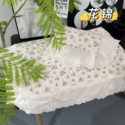 91家纺网 家纺一手货源 找家纺 （总）赫本纯棉床盖三件套 韩国碎花纯棉床盖三件套全棉夹棉床单花边可机洗