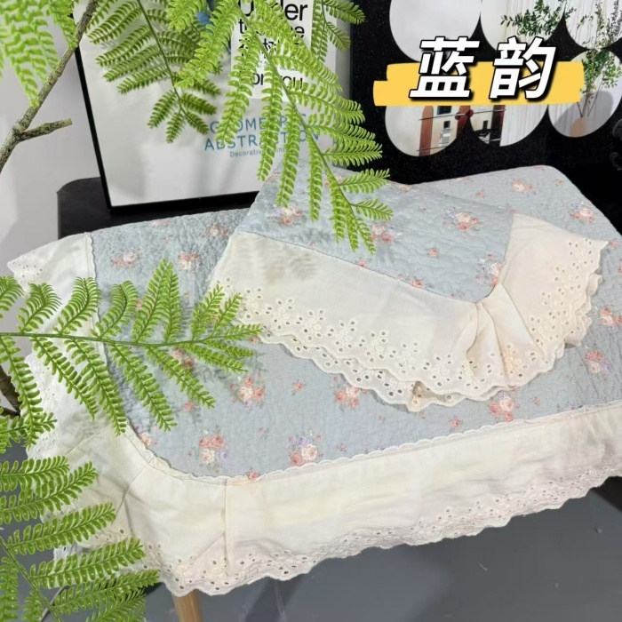 91家纺网 家纺一手货源 找家纺 （总）赫本纯棉床盖三件套 韩国碎花纯棉床盖三件套全棉夹棉床单花边可机洗