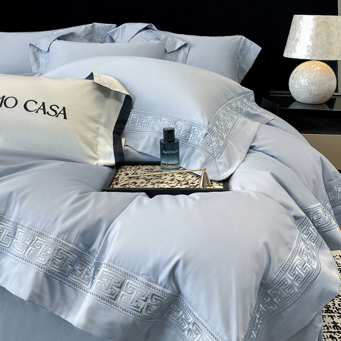 91家纺网 家纺一手货源 找家纺 （总）星蕴家纺 2025新款双股长绒棉全棉纯棉刺绣四件套-柏林系列