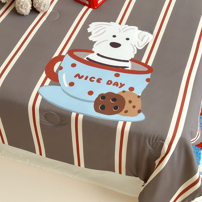 91家纺网 家纺一手货源 找家纺 （总）RYB红黄兰 A类2025新款INS原创大版卡通冰皮锦氨超凉感夏被夏凉被空调被