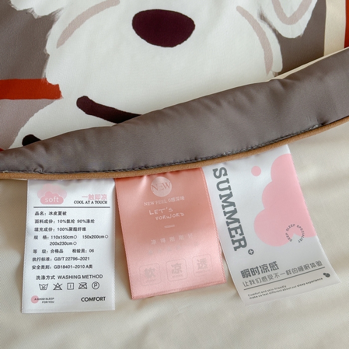 91家纺网 家纺一手货源 找家纺 （总）RYB红黄兰 A类2025新款INS原创大版卡通冰皮锦氨超凉感夏被夏凉被空调被