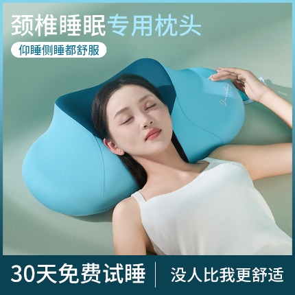 （总）仁宇枕业 2025新款新品 夏季清凉柔赛丝工学护颈椎枕头仰睡趴睡防鼾午休午睡趴睡记忆棉枕头