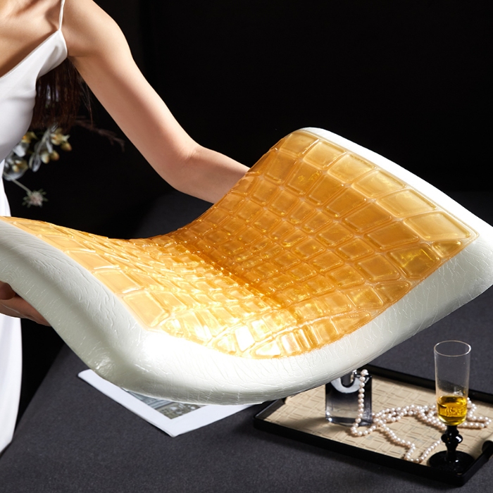 91家纺网 家纺一手货源 找家纺 （总）【贝瑞】晶雅金珀悬浮凝胶枕头记忆枕夏凉枕