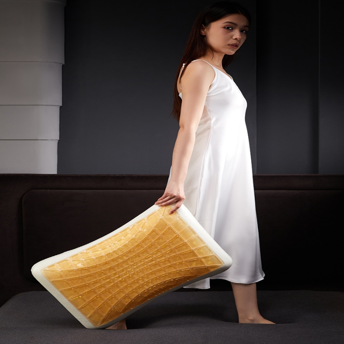 91家纺网 家纺一手货源 找家纺 （总）【贝瑞】晶雅金珀悬浮凝胶枕头记忆枕夏凉枕