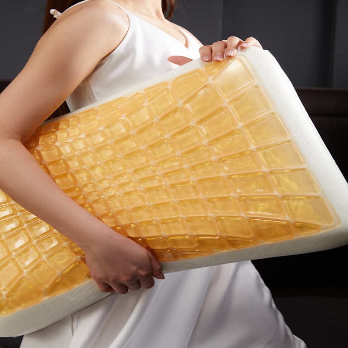 91家纺网 家纺一手货源 找家纺 （总）【贝瑞】晶雅金珀悬浮凝胶枕头记忆枕夏凉枕