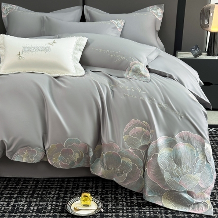 91家纺网 家纺一手货源 找家纺 （总）2025新款亲肤棉轻奢刺绣梦里花开