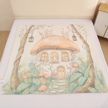 91家纺网 家纺一手货源 找家纺 （总）麦吻儿童薄款a类空调被夏凉被宝宝防踢被神器凉感丝拥抱被护肚