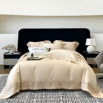 91家纺网 家纺一手货源 找家纺 （总）星蕴家纺 2025新款双股长绒棉全棉纯棉刺绣四件套-柏林系列