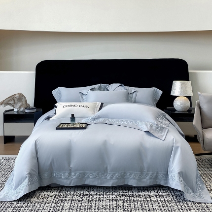 91家纺网 家纺一手货源 找家纺 （总）星蕴家纺 2025新款双股长绒棉全棉纯棉刺绣四件套-柏林系列