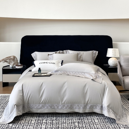 91家纺网 家纺一手货源 找家纺 （总）星蕴家纺 2025新款双股长绒棉全棉纯棉刺绣四件套-柏林系列