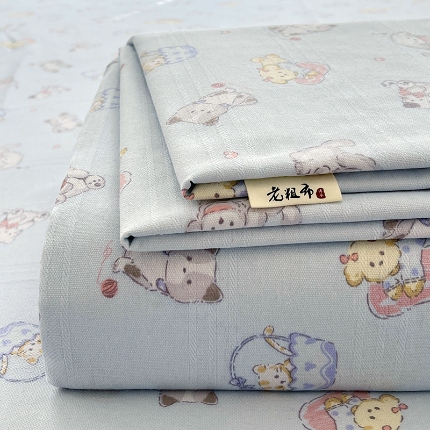 91家纺网 家纺一手货源 找家纺 （总）（有买家秀）2025夏季新款缎条原棉老粗布三件套加厚加密透气舒适粗布床单凉席